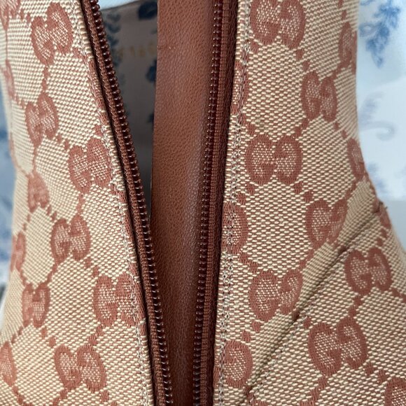 Gucci GG Canvas Boots – 4-Inch Heel, Iconic Elegance in Every Step - Picture 12 of 16